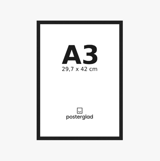 Plakatramme sort A3