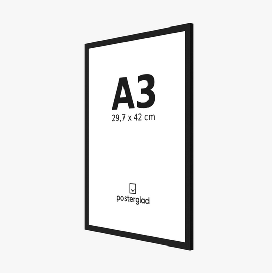 Plakatramme sort A3