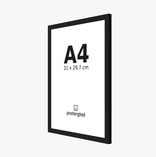 Sort ramme A4